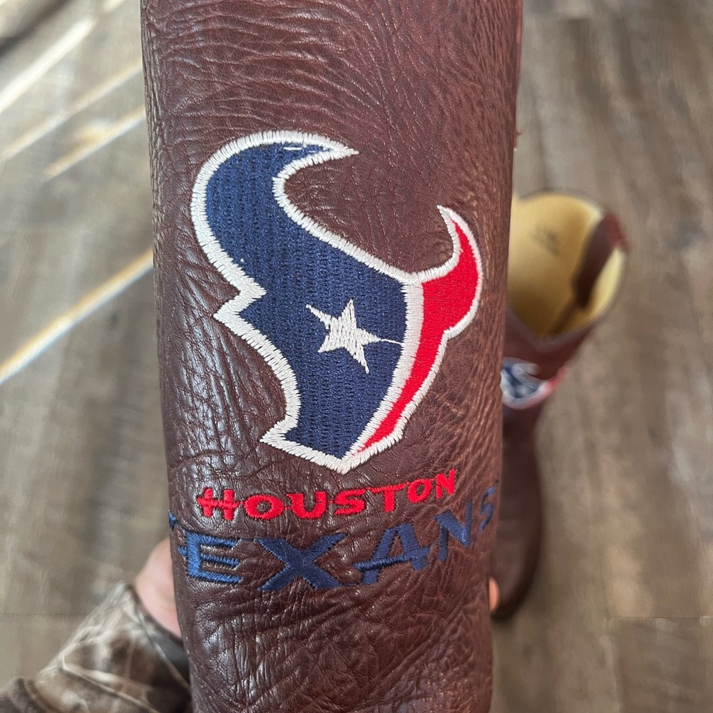 Houston Texans NFL‎ Old Pro Leather Goods Western Boots Size 8 - Picture 8 of 10